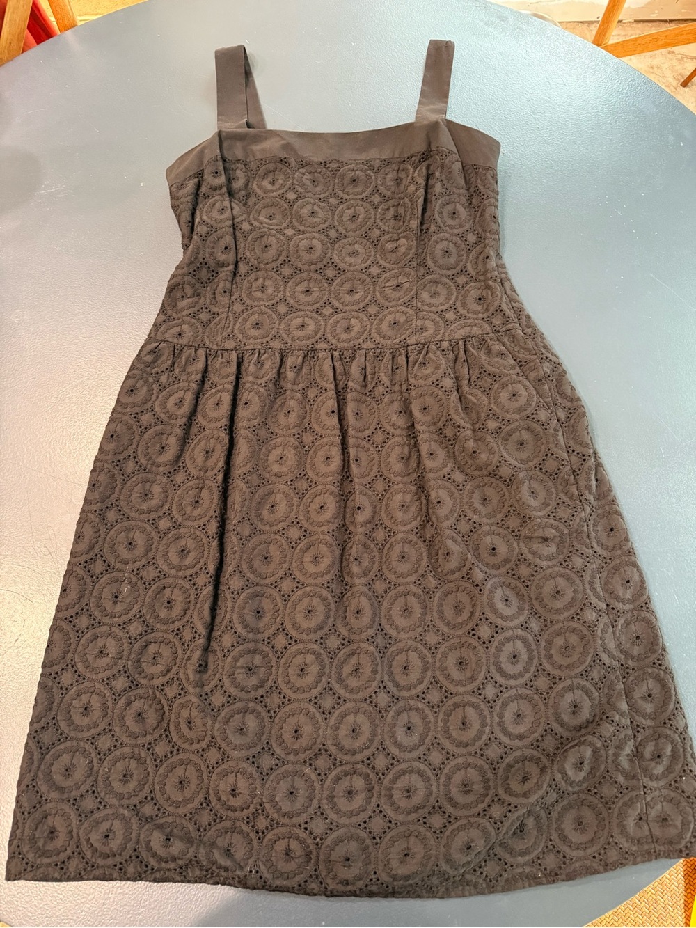 Apostrophe Black Eyelet Midi Dress